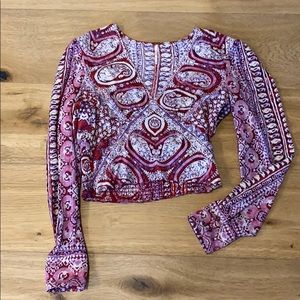 Patterned long sleeve shirt